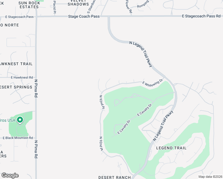 map of restaurants, bars, coffee shops, grocery stores, and more near 9295 East Whitewing Drive in Scottsdale