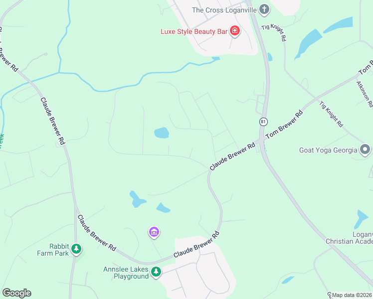 map of restaurants, bars, coffee shops, grocery stores, and more near 3790 Heron Court in Loganville