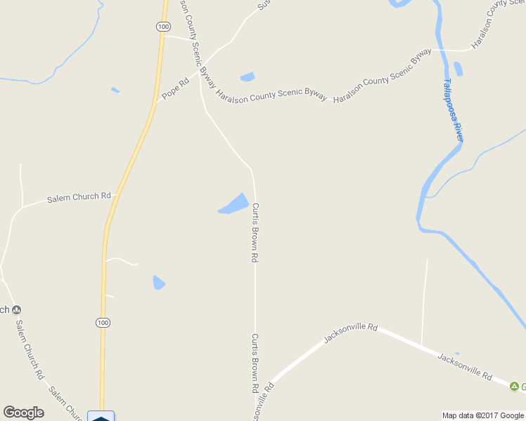 map of restaurants, bars, coffee shops, grocery stores, and more near 361 Curtis Brown Road in Tallapoosa