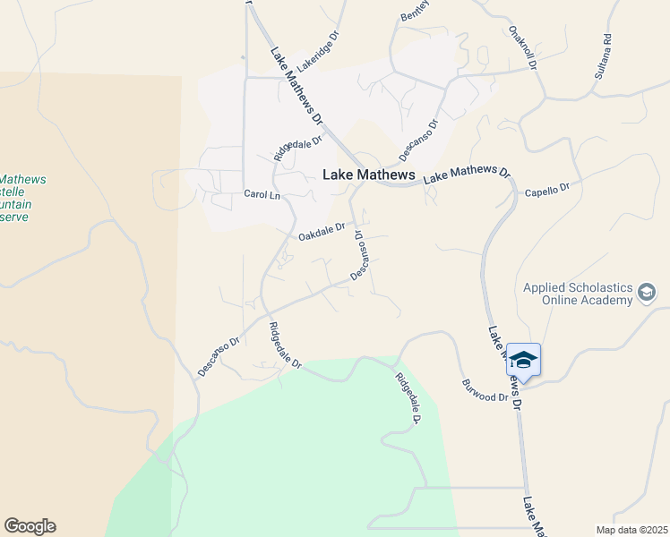 map of restaurants, bars, coffee shops, grocery stores, and more near 14160 Descanso Drive in Perris