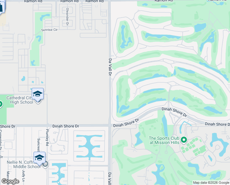 map of restaurants, bars, coffee shops, grocery stores, and more near 326 Loch Lomond Road in Rancho Mirage