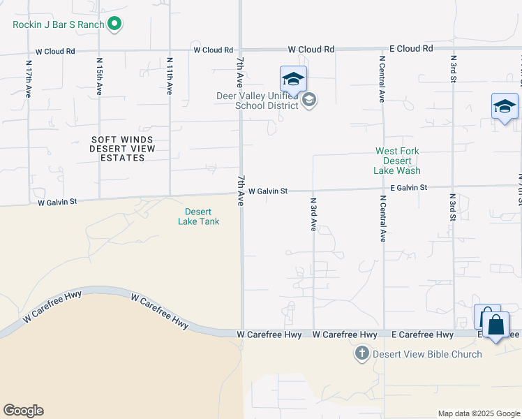 map of restaurants, bars, coffee shops, grocery stores, and more near 519 West Galvin Street in Phoenix