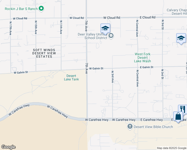map of restaurants, bars, coffee shops, grocery stores, and more near 519 West Galvin Street in Phoenix