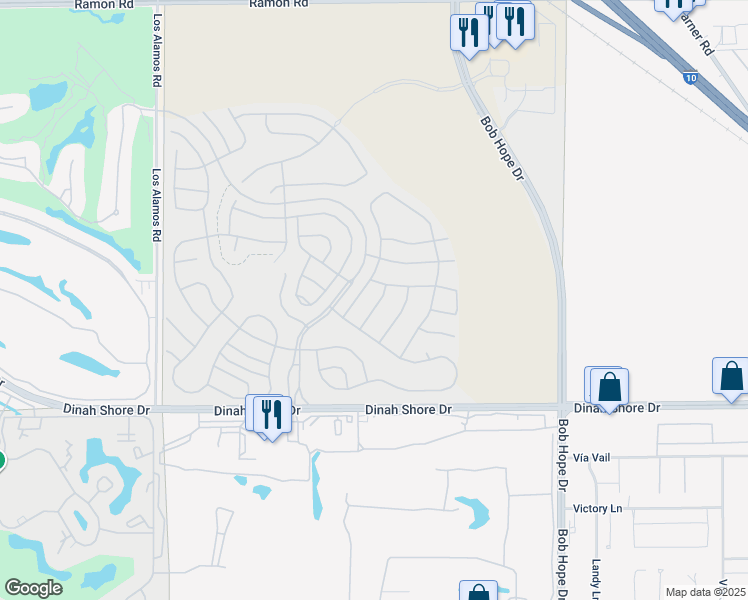 map of restaurants, bars, coffee shops, grocery stores, and more near 26 Carmenere in Rancho Mirage