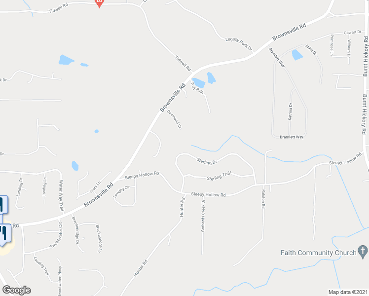 map of restaurants, bars, coffee shops, grocery stores, and more near 235 Sterling Drive in Powder Springs