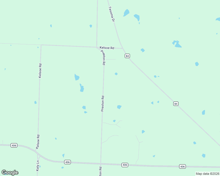 map of restaurants, bars, coffee shops, grocery stores, and more near 7575 Preston Road in Denison