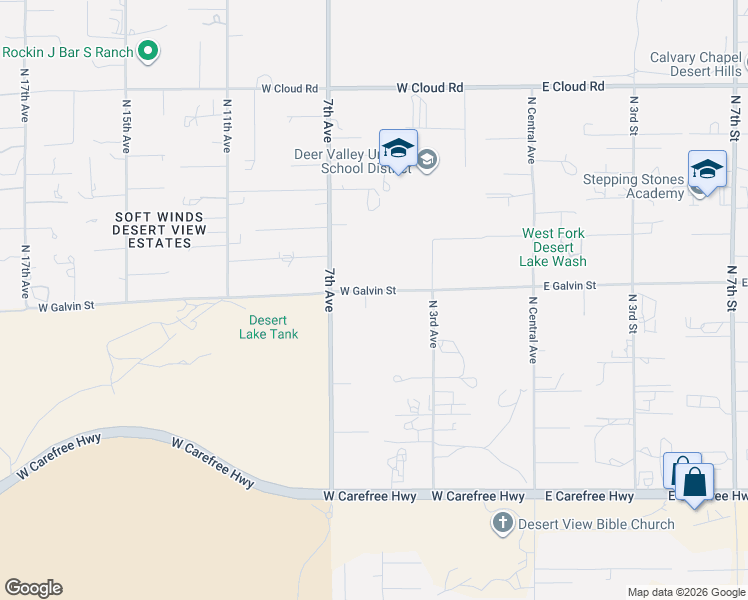 map of restaurants, bars, coffee shops, grocery stores, and more near 519 West Galvin Street in Phoenix