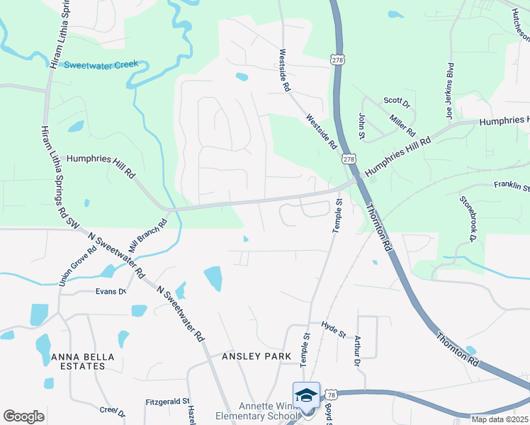 map of restaurants, bars, coffee shops, grocery stores, and more near 6503 Jackie Lane in Austell