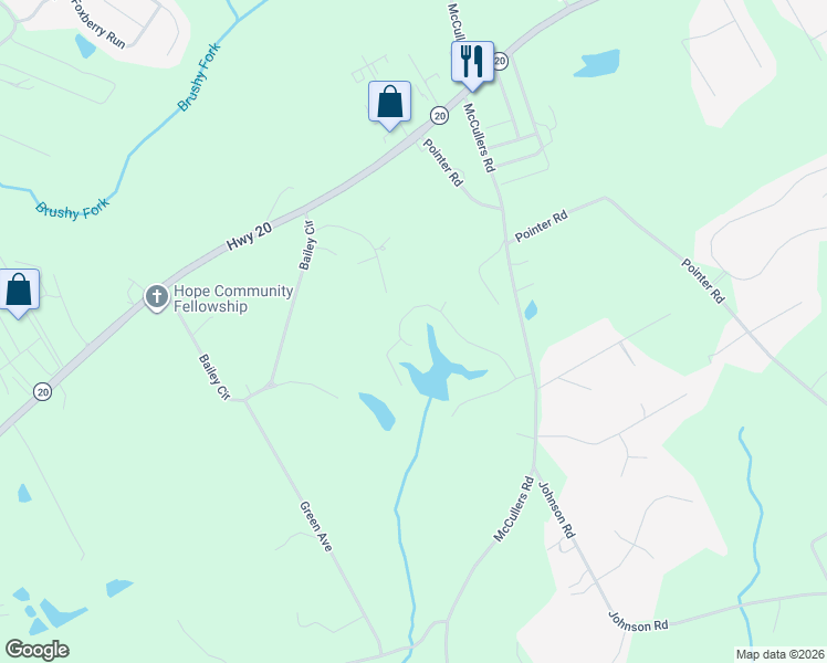 map of restaurants, bars, coffee shops, grocery stores, and more near 3930 Governors Circle in Loganville