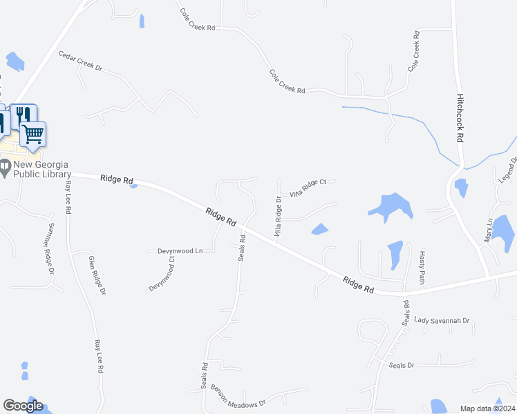 map of restaurants, bars, coffee shops, grocery stores, and more near 90 Millstream Drive in Dallas