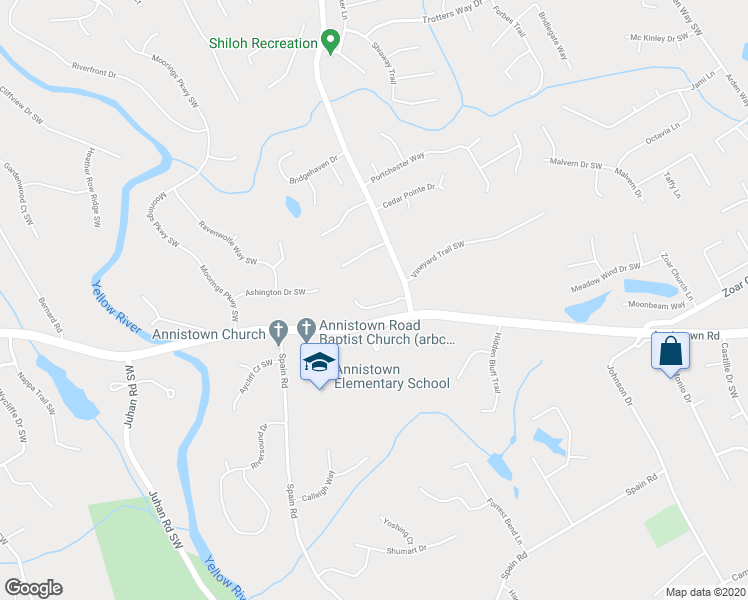 map of restaurants, bars, coffee shops, grocery stores, and more near 3113 Madison Run Cove in Snellville