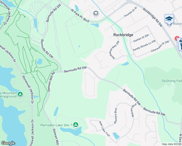map of restaurants, bars, coffee shops, grocery stores, and more near 1564 English Manor Circle in Stone Mountain
