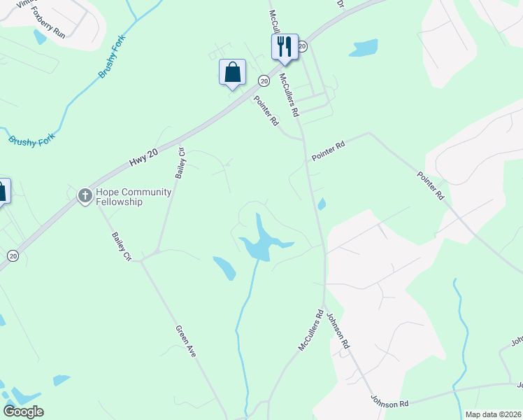 map of restaurants, bars, coffee shops, grocery stores, and more near 3930 Governors Circle in Loganville