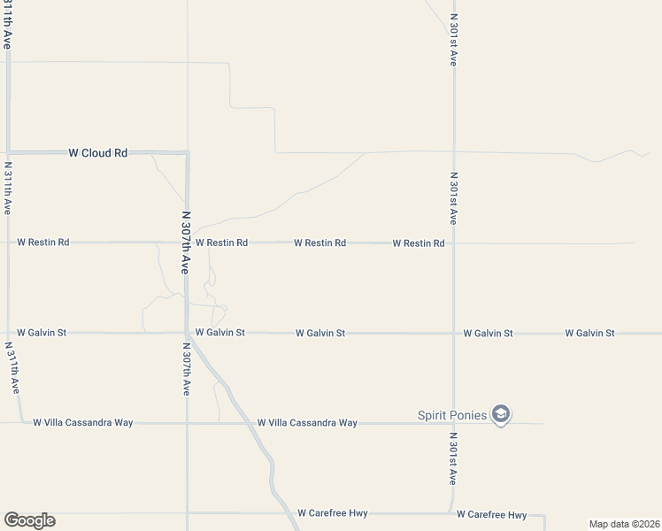 map of restaurants, bars, coffee shops, grocery stores, and more near 30399 West Restin Road in Wittmann