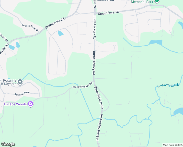 map of restaurants, bars, coffee shops, grocery stores, and more near 974 Burnt Hickory Road in Powder Springs