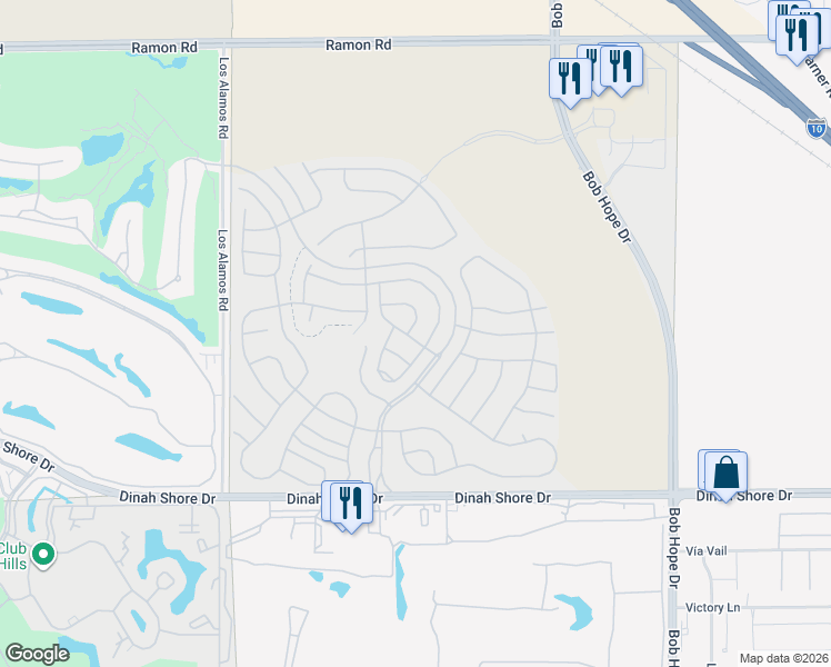 map of restaurants, bars, coffee shops, grocery stores, and more near 30 Malbec in Rancho Mirage