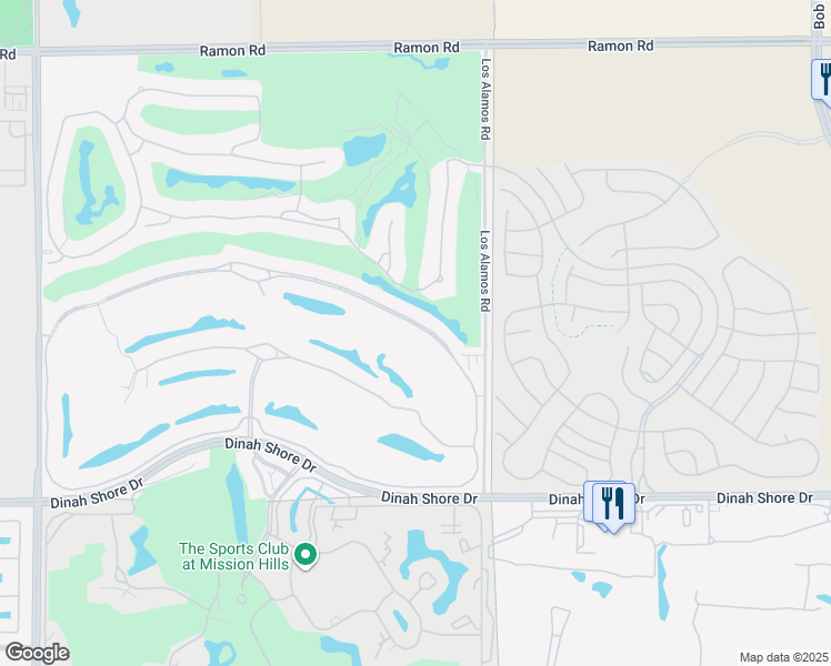 map of restaurants, bars, coffee shops, grocery stores, and more near 208 Loch Lomond Road in Rancho Mirage