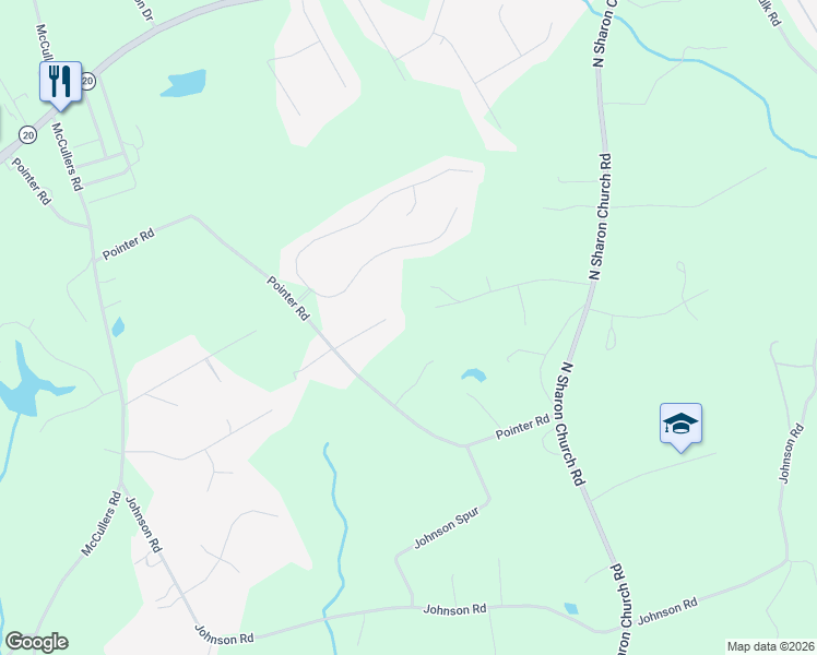 map of restaurants, bars, coffee shops, grocery stores, and more near 4680 Rock Springs Court in Loganville