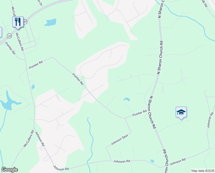 map of restaurants, bars, coffee shops, grocery stores, and more near 4680 Rock Springs Court in Loganville