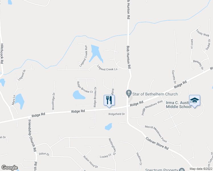 map of restaurants, bars, coffee shops, grocery stores, and more near 86 Oak Ridge Court in Douglasville