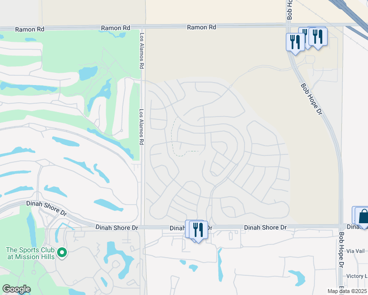 map of restaurants, bars, coffee shops, grocery stores, and more near 14 Cuvee in Rancho Mirage