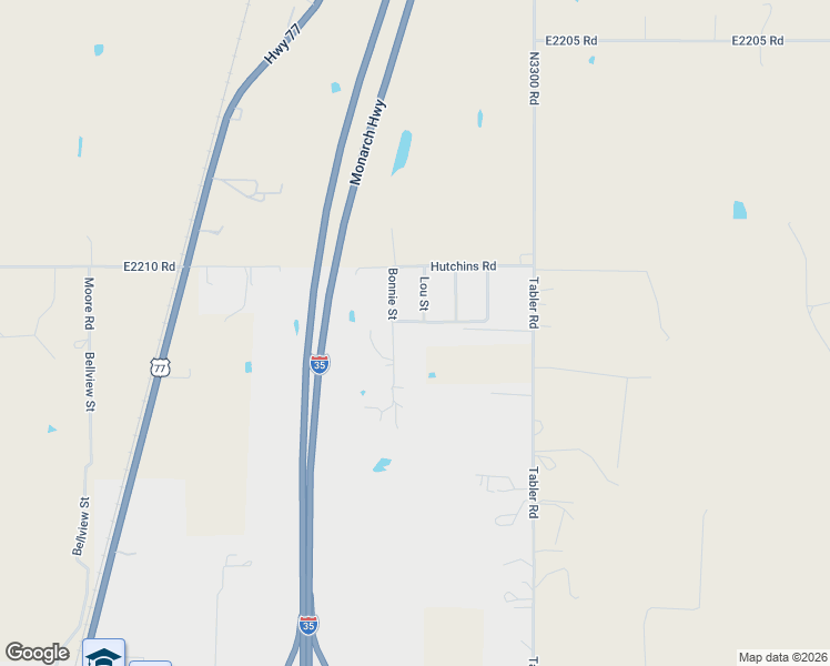 map of restaurants, bars, coffee shops, grocery stores, and more near 18219 Bonnie Street in Thackerville