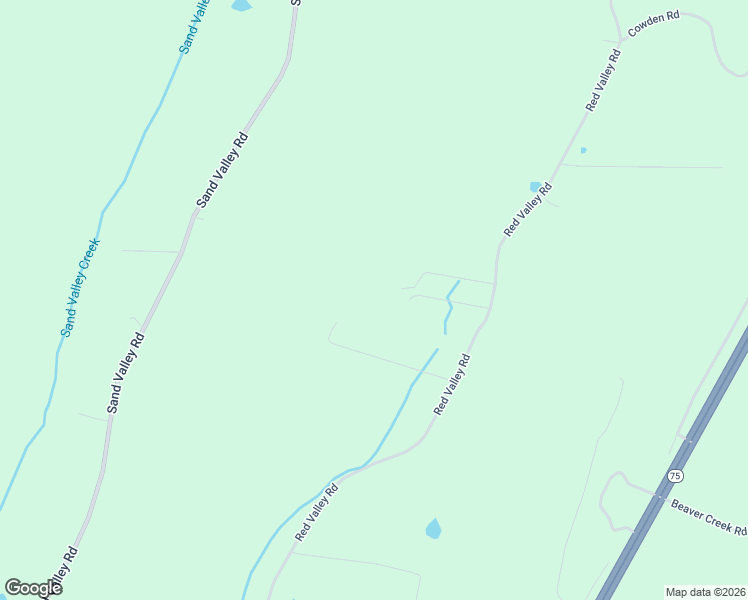 map of restaurants, bars, coffee shops, grocery stores, and more near 2505 Red Valley Road in Remlap