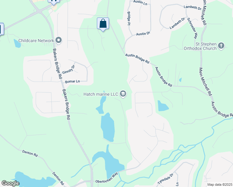 map of restaurants, bars, coffee shops, grocery stores, and more near 582 Black Forest Run in Douglasville