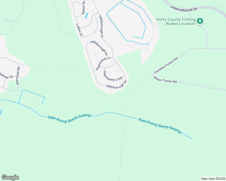 map of restaurants, bars, coffee shops, grocery stores, and more near 376 Hillsborough Drive in Conway