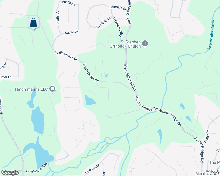 map of restaurants, bars, coffee shops, grocery stores, and more near 105 Oakfield Way in Douglasville