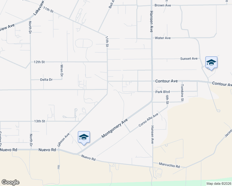 map of restaurants, bars, coffee shops, grocery stores, and more near 31057 Contour Avenue in Nuevo