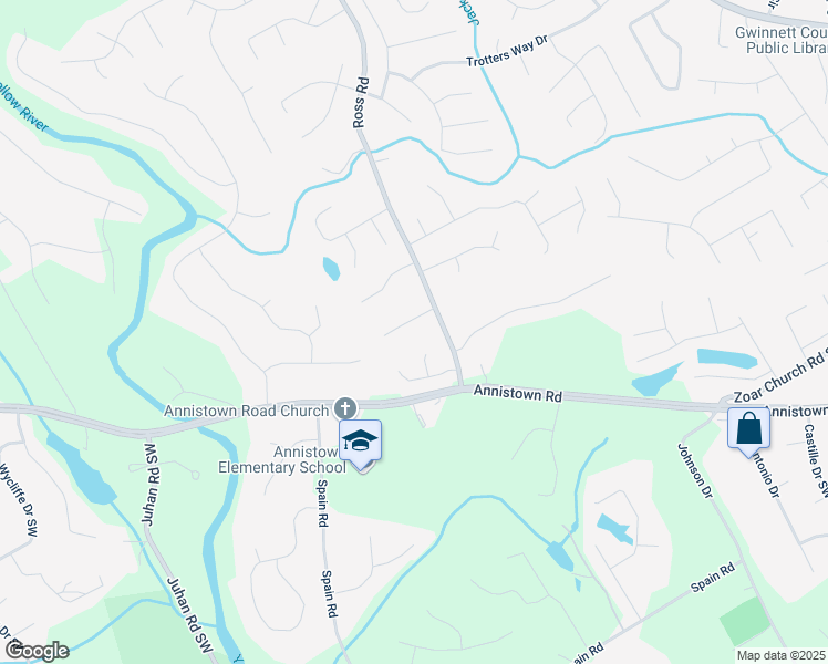 map of restaurants, bars, coffee shops, grocery stores, and more near 4420 Ross Estates Court Southwest in Snellville