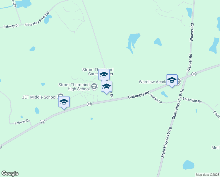 map of restaurants, bars, coffee shops, grocery stores, and more near 17 Par Drive in Johnston