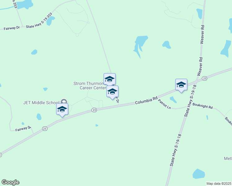 map of restaurants, bars, coffee shops, grocery stores, and more near 17 Par Drive in Johnston
