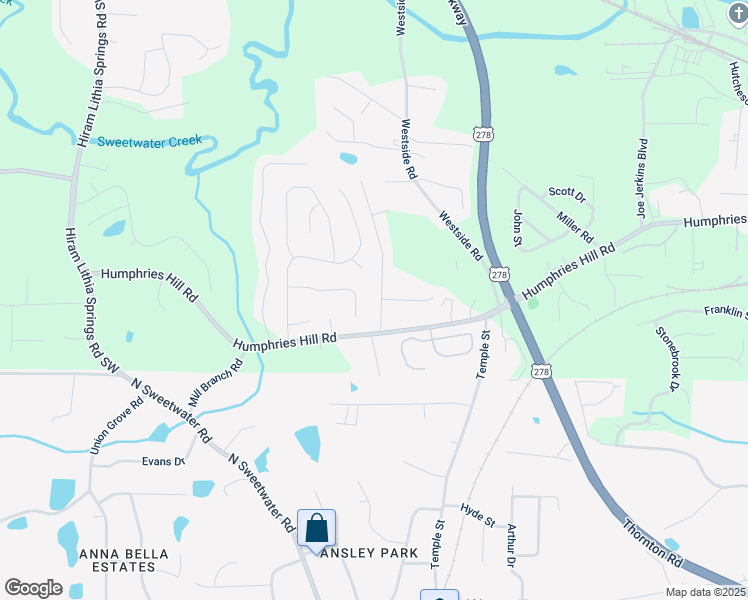 map of restaurants, bars, coffee shops, grocery stores, and more near 6307 Wellington Way in Austell