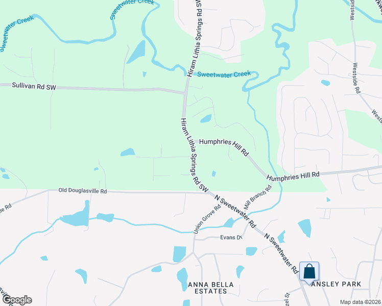 map of restaurants, bars, coffee shops, grocery stores, and more near 4060 Falcon Drive Southwest in Austell