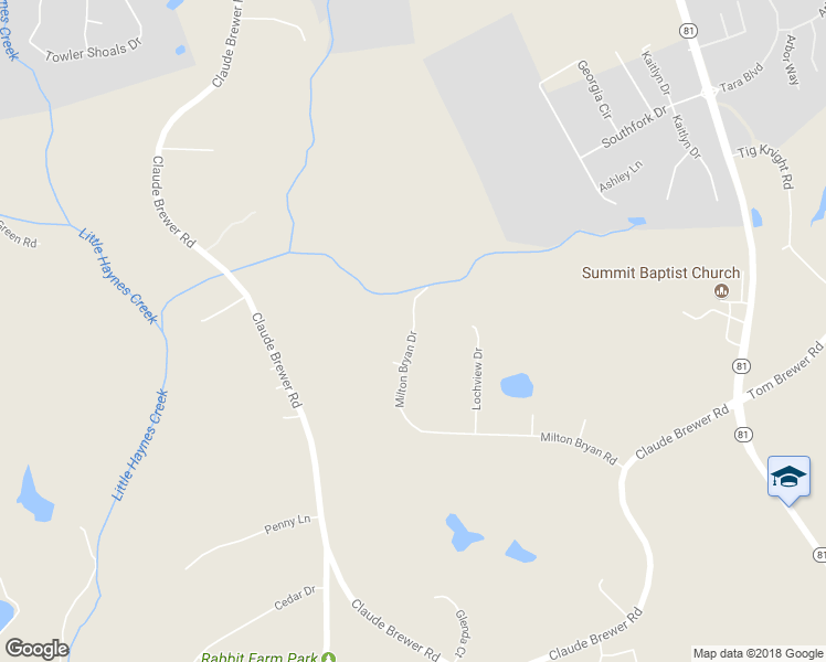map of restaurants, bars, coffee shops, grocery stores, and more near 2856 Milton Bryan Drive in Loganville