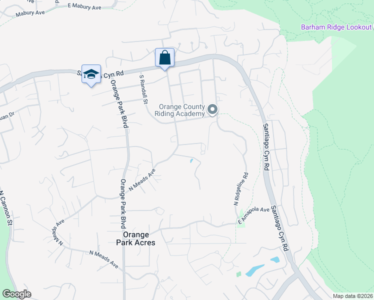 map of restaurants, bars, coffee shops, grocery stores, and more near 20312 Acre in Orange