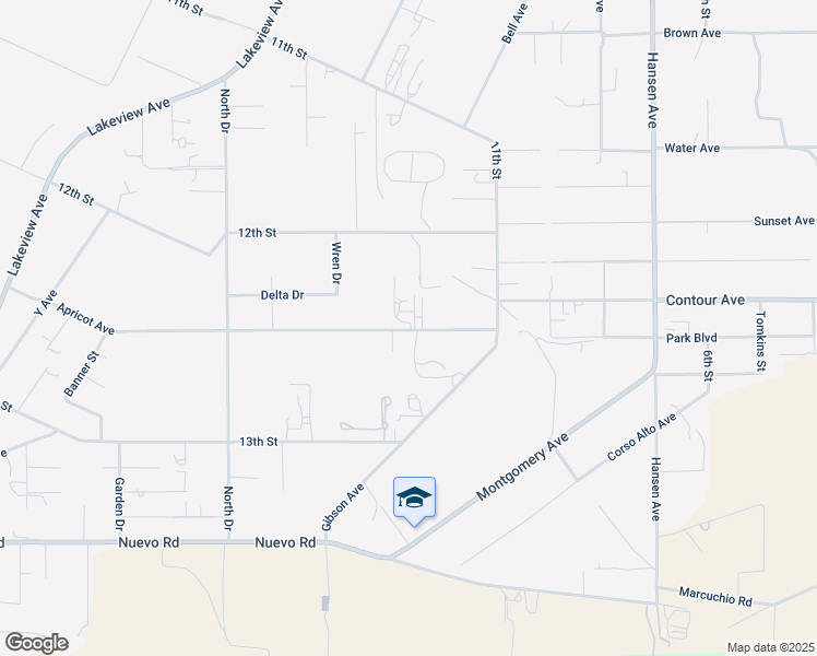 map of restaurants, bars, coffee shops, grocery stores, and more near 30801 Apricot Avenue in Nuevo