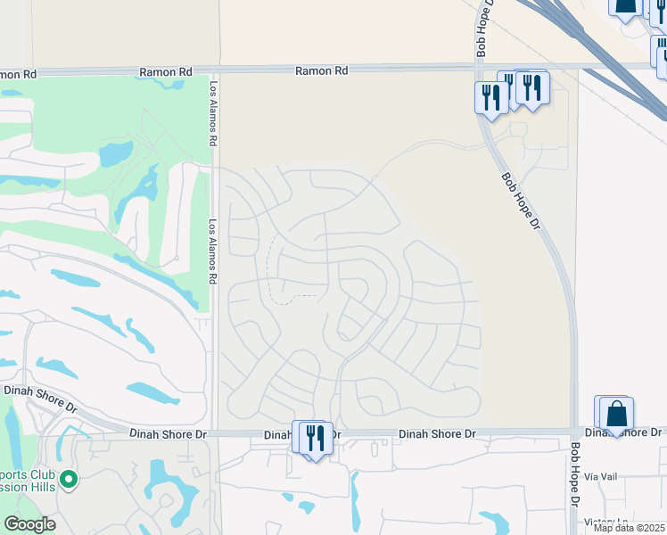 map of restaurants, bars, coffee shops, grocery stores, and more near 11 Bodega in Rancho Mirage