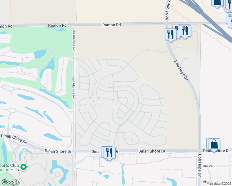 map of restaurants, bars, coffee shops, grocery stores, and more near 11 Bodega in Rancho Mirage