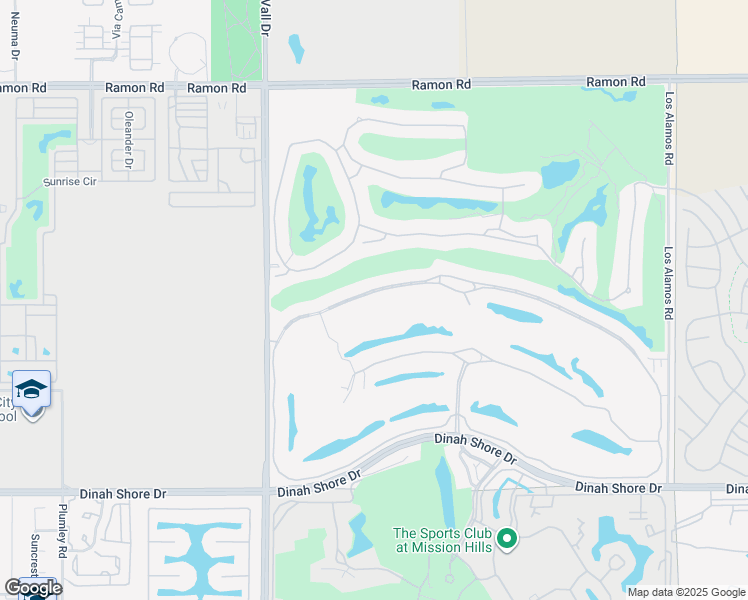 map of restaurants, bars, coffee shops, grocery stores, and more near 284 Loch Lomond Road in Rancho Mirage