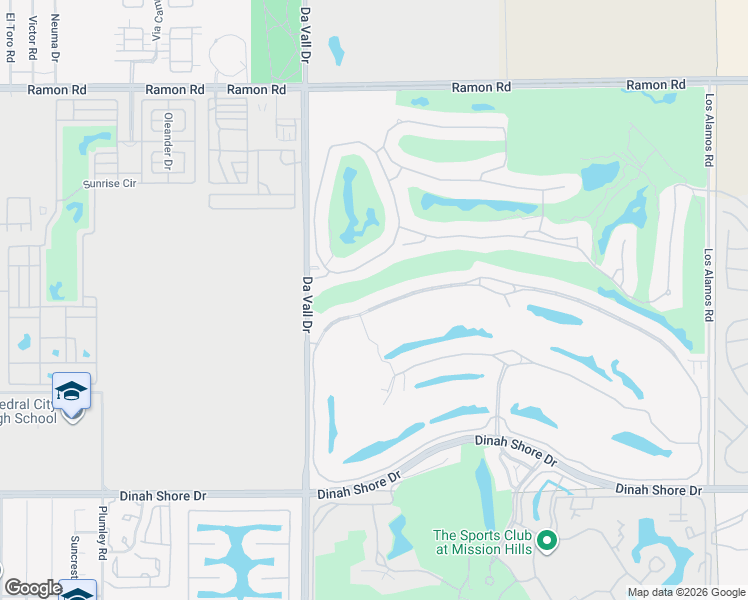 map of restaurants, bars, coffee shops, grocery stores, and more near 309 Loch Lomond Road in Rancho Mirage