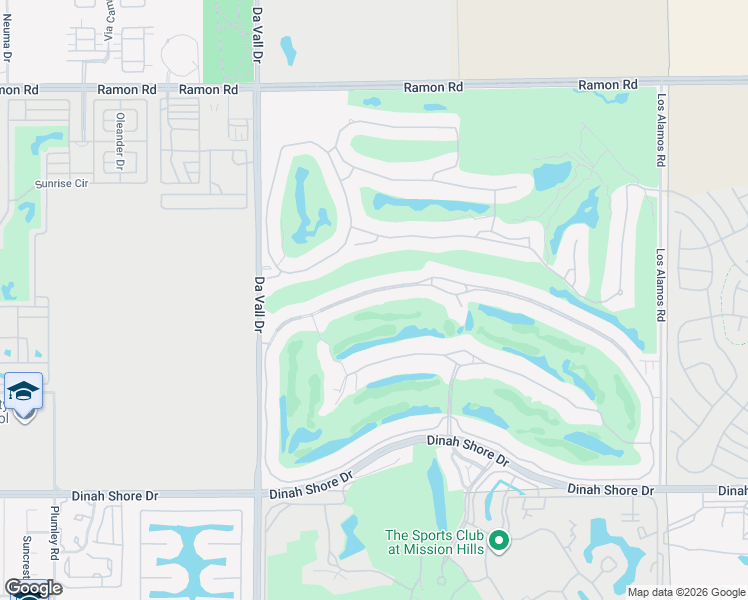 map of restaurants, bars, coffee shops, grocery stores, and more near 284 Loch Lomond Road in Rancho Mirage