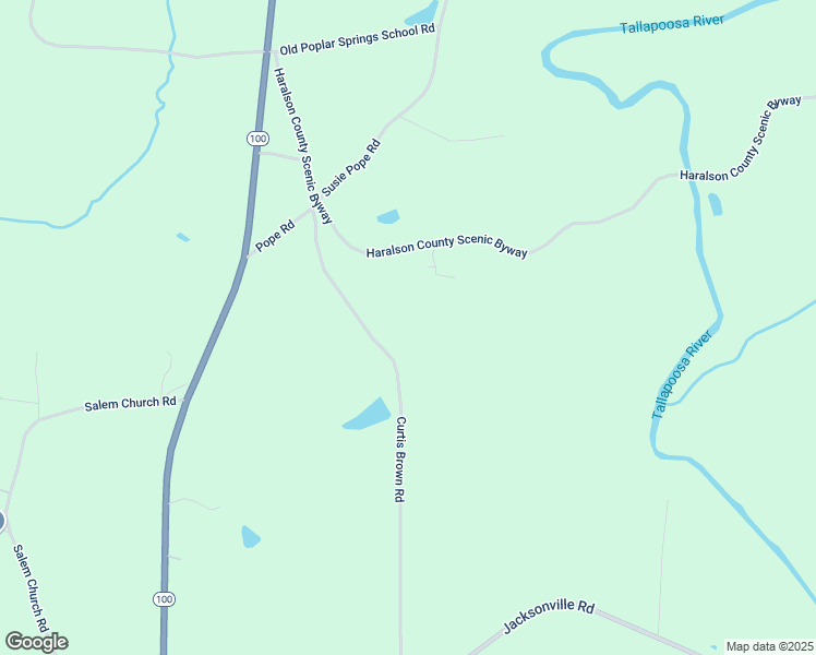 map of restaurants, bars, coffee shops, grocery stores, and more near 425 Curtis Brown Road in Tallapoosa