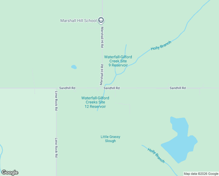 map of restaurants, bars, coffee shops, grocery stores, and more near Sandhill Road in McCurtain County