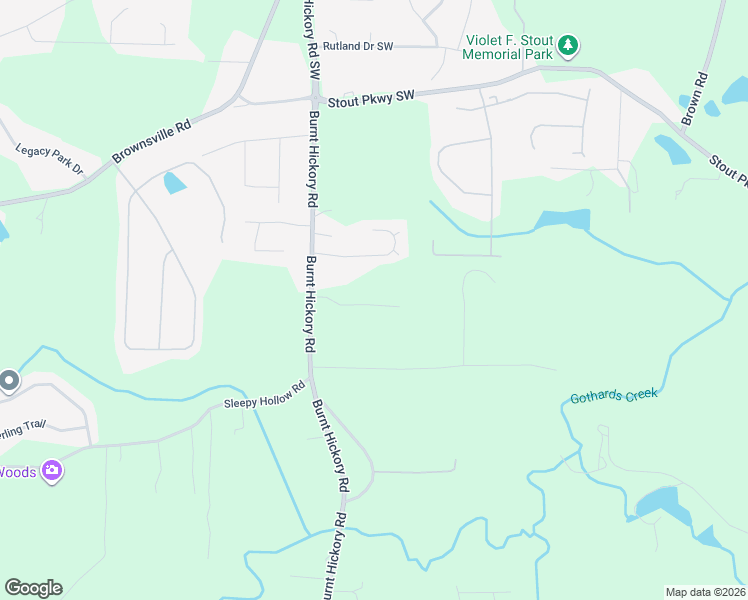 map of restaurants, bars, coffee shops, grocery stores, and more near 5714 Flowers Ridge Southwest in Powder Springs