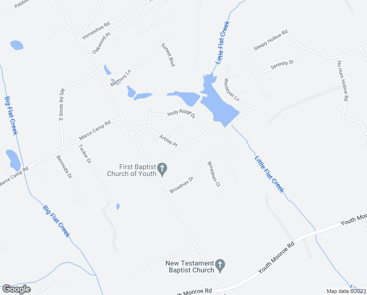 map of restaurants, bars, coffee shops, grocery stores, and more near 1410 Arblay Place in Loganville