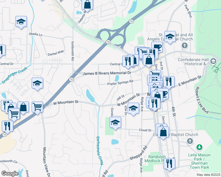 map of restaurants, bars, coffee shops, grocery stores, and more near 1126 Sexton Drive in Stone Mountain