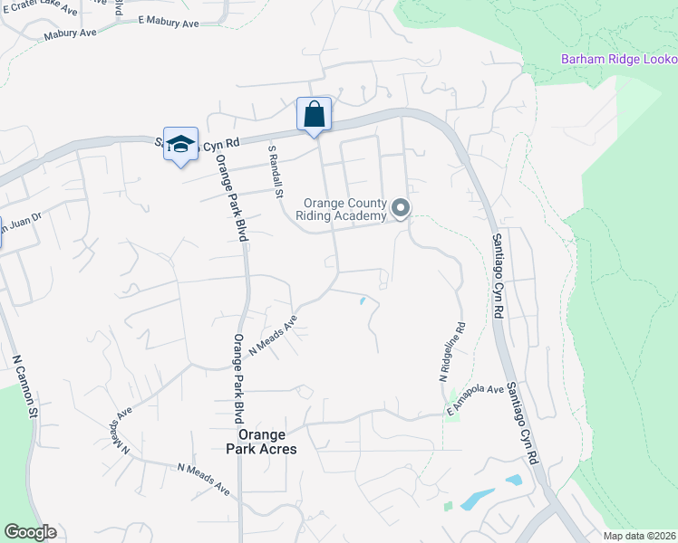 map of restaurants, bars, coffee shops, grocery stores, and more near 20312 Acre in Orange